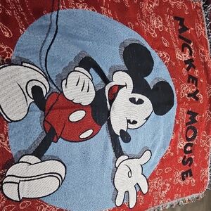Mickey Mouse Red and Blue Throw Blanket